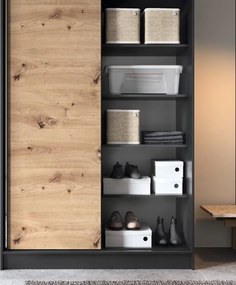 Ντουλάπα συρόμενη Svole II με καθρέπτη