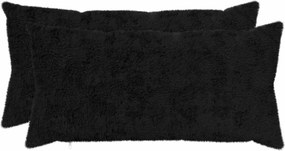 vidaXL Κάλυμμα Μαξιλαριού 2 τμχ. HEERLEN Μαύρο 40 x 80 cm