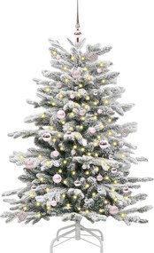 vidaXL Τεχνητό Χριστουγεννιάτικο Δέντρο με Άξονα Λευκό 150 cm