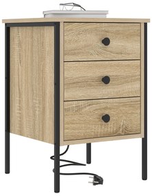 vidaXL Κομοδίνο Sonoma Δρυς 42 x 41 x 61 εκ Επεξεργασμένο ξύλο