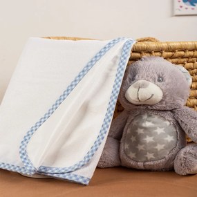 Σελτεδάκι Βρεφικό Αδιάβροχο 32 White-Ciel DimCol 67x90cm 100% Cotton