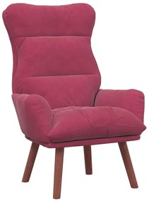 vidaXL Χαλαρωτική Πολυθρόνα Κόκκινο 69 x 74 x 93 εκ. Βελούδο