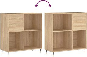 vidaXL Δισκοθήκη Sonoma Δρυς 84,5 x 38 x 89 εκ. από Επεξεργασμένο Ξύλο