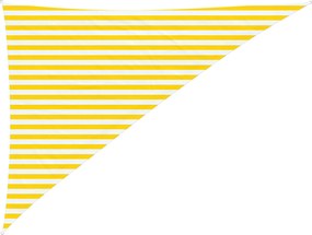 vidaXL Πανί σκιάς Κίτρινο και Λευκό 3 x 4 x 5 m 100% Πολυέστερ Οξφόρδη