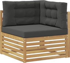vidaXL Σειρά Καναπέ Εξωτερικού με μαξιλάρι 7 pcs Άσπρο και Ανθρακί