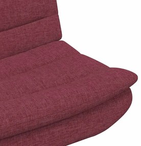 vidaXL Περιστρεφόμενη καρέκλα Μπορντό 63 x 75 x 76 εκ ύφασμα