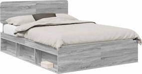 vidaXL Σκελετός Κρεβατιού Γκρι Sonoma 150 x 200 cm