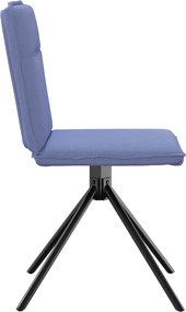 vidaXL Καρέκλες τραπεζαρίας 2 τεμάχια τζιν μπλε ύφασμα