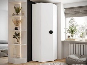Γωνιακή Ντουλάπα Inova IV-Λευκό - Μαύρο