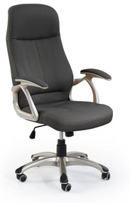 Καρέκλα γραφείου Houston 190, Μαύρο, 111x61x70cm, 14 kg, Με μπράτσα, Με ρόδες, Μηχανισμός καρέκλας: Κλίση | Epipla1.gr