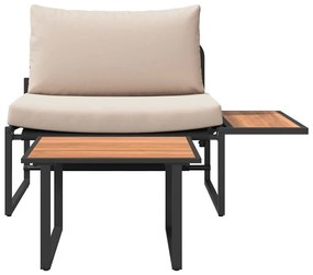 vidaXL Σετ Καναπέ Κήπου 2 pcs Taupe Ατσάλι