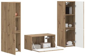 vidaXL Σετ επίπλου τηλεόρασης 5 pcs Artisan Oak Επεξεργασμένο ξύλο
