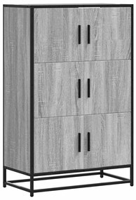 Highboard Grey Sonoma Κατασκευασμένο ξύλο και μέταλλο - Γκρι