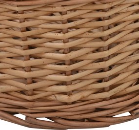 vidaXL Καλάθι Καυσόξυλων με Λαβές Μεταφοράς 88x57x34 εκ. Φυσική Ιτιά