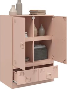 vidaXL Ραφιέρα Ροζ 67x39x95 εκ. από Ατσάλι