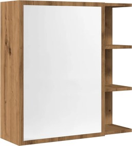 vidaXL Ντουλάπι καθρέφτη μπάνιου Artisan Oak Κατασκευασμένο ξύλο