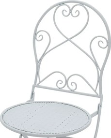 Τραπεζαρία κήπου Walen pakoworld σετ 3τεμ μέταλλο λευκό