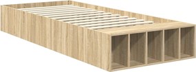 vidaXL Σκελετός Κρεβατιού Δρύς Sonoma 100 x 200 cm Επεξεργασμένο ξύλο