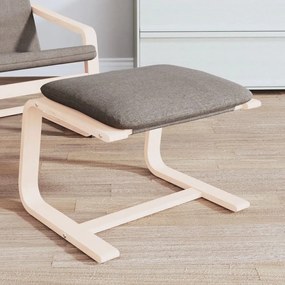 vidaXL Υποπόδιο Taupe 51 x 41 x 40 εκ. Υφασμάτινο