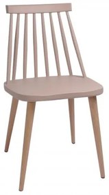 LAVIDA καρέκλα Μεταλλική Φυσικό/PP Tortora 43x48x77cm ΕΜ139,91