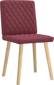 vidaXL Καρέκλες Τραπεζαρίας 2 τεμ. Μπορντό Υφασμάτινες