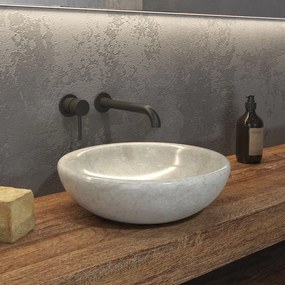 KARAG SORA Νιπτήρας επικαθήμενος πέτρινος SORA Cream KARAG Ø40x12cm KARAG-5206836064918