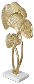 Artekko Διακοσμητικό Γλυπτό (35.6x19x7.6)cm με Φύλλα Χρυσού με Τετράγωνη Μαρμάρινη Βάση Artekko 83738