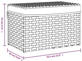 ΚΑΛΑΘΙ ΠΛΥΝΤΗΡΙΟΥ ΜΕ ΚΑΠΑΚΙ ΜΑΥΡΟ 55,5 X 35 X 34ΕΚ. ΣΥΝΘ. ΡΑΤΑΝ 372052