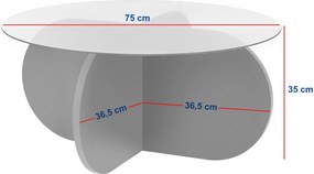 Τραπεζάκι Σαλονιού Ξύλο Μαύρο / Φιμέ SUNU 75x75x35