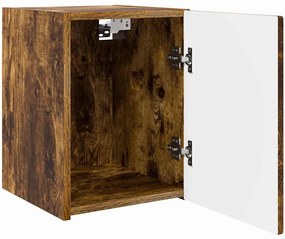 vidaXL Ντουλάπι Τηλεόρασης Τοίχου 2 pcs Καπνιστό Δρύς 30 x 31 x 40 εκ.