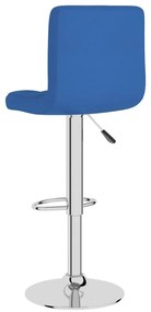 vidaXL Σκαμπό Μπαρ 2 τεμ. Μπλε Υφασμάτινα