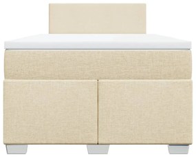 ΚΡΕΒΑΤΙ BOXSPRING ΜΕ ΣΤΡΩΜΑ ΚΡΕΜ 120X190 ΕΚ. ΥΦΑΣΜΑΤΙΝΟ 3285825