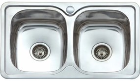 Eco Sink Νεροχύτης Ανοξείδωτος Με 2 Γούρνες