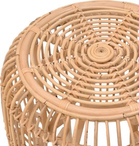 Σκαμπό Rajesty pakoworld rattan σε φυσική απόχρωση Φ60x46εκ