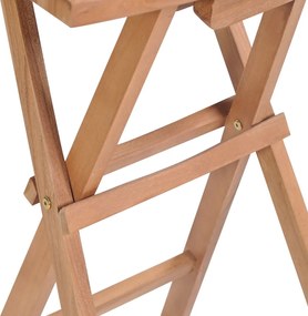 vidaXL Σκαμπό Μπαρ Πτυσσόμενα 4 τεμ. από Μασίφ Ξύλο Teak