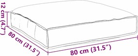 vidaXL Μαξιλάρι Κόκκινο 80 x 80 x 12 cm Ύφασμα Όξφορντ