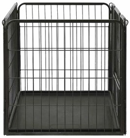 vidaXL Πάρκο Σκύλου 91,5 x 59 x 61 εκ. Ατσάλινο