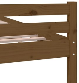 vidaXL Πλαίσιο Κρεβατιού Μελί 120x190 εκ. Μασίφ Ξύλο Small Double