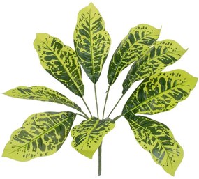 Τεχνητό Κλαδί-Φυτό Croton 78226 44cm Green GloboStar Πλαστικό, Ύφασμα