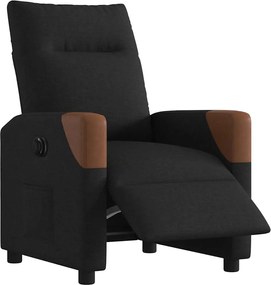 vidaXL Πολυθρόνα Ανακλινόμενη Ηλεκτρική Μαύρη Υφασμάτινη