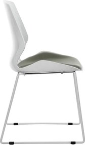 Καρέκλα γραφείου επισκέπτη Genuine PP λευκό-γκρι 47x52x85 εκ.
