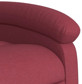 Πολυθρόνα Ανακλινόμενη με Ανύψωση Μπορντό Υφασμάτινη - Κόκκινο