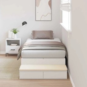 vidaXL Κρεβάτι με αποθηκευτικό χώρο Λευκό 236.5 x 90 x 31.5 εκατοστά
