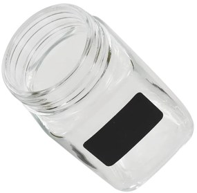 vidaXL Βάζα Αποθήκευσης 12 τεμ. 300 ml με Αυτοκόλλητο