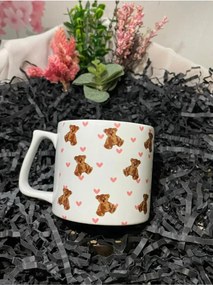 Stewehome Κούπα με καρδιά και αρκουδάκι σε στυλ Pinterest Πολύχρωμο