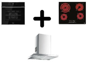 Teka HLB 849 Φούρνος άνω Πάγκου +TT 6420 Κεραμική Εστία+DSJ 680 Καμινάδα τοίχου