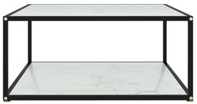 vidaXL Τραπεζάκι Σαλονιού Λευκό 80 x 80 x 35 εκ. από Ψημένο Γυαλί