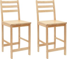 vidaXL Καρέκλες φαγητού 2 pcs Φυσικό 40 x 47,5 x 99,5 εκ