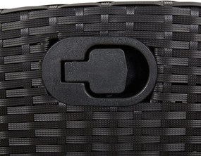 vidaXL Σετ Τραπεζαρίας Κήπου 9 τεμ Μαύρο από Συνθ. Ρατάν με Μαξιλάρια