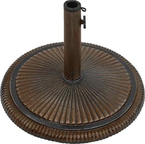 vidaXL Βάση Ομπρέλας Μπρονζέ 45 x 45 x 30 εκ. από Χυτοσίδηρο